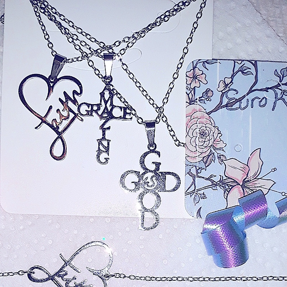 Cross Necklace Silver‎ Pendant GRACE Charm on 18-22"chain NEW… - Picture 9 of 10